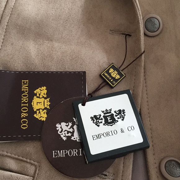 NWT Women’s Emporio & Co faux Suede Italian Luxury Blazer Jacket - Picture 10 of 10